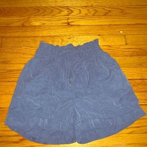 Foley + Corinna Blue High Waisted Shorts